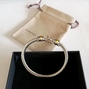 Classic David Yurman Buckle Bracelet 5mm Cable & 18k ~ Cuff .